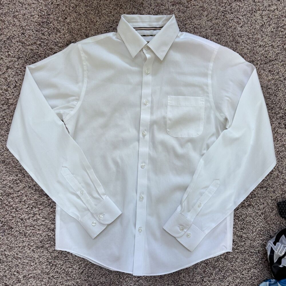 class club gold label boy size 18 dress shirt YOUTH button front white